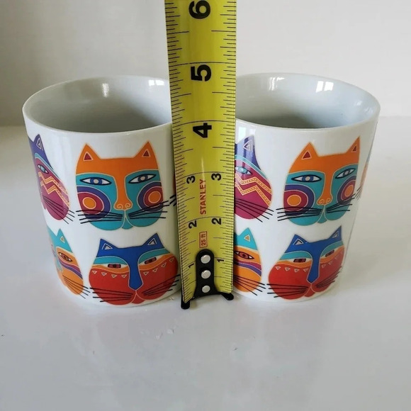 Vintage Laurel Burch 1995 Colorful Cat set of 2  Mugs. - Picture 8 of 8